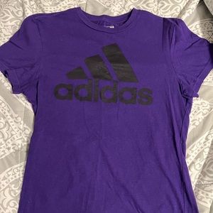 The Adidas Go-To-Tee in a dark purple color